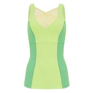 Crowned Tiana Lily Pad Vibrant Two-Tone Sleeveless Top